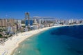 View of the beaches of Benidorm in Spain on the Costa Blanca Royalty Free Stock Photo