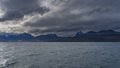 View from the Beagle Canal on the coast of Argentina.