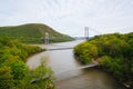 View of Bear Mountain Bridge and the Hudson River, at Bear Mountain State Park, New York Royalty Free Stock Photo