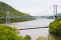 View of Bear Mountain Bridge and the Hudson River, at Bear Mountain State Park, New York Royalty Free Stock Photo