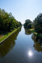 View on Beatrix canal near Eindhoven in sunny day Royalty Free Stock Photo