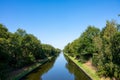 View on Beatrix canal near Eindhoven in sunny day Royalty Free Stock Photo