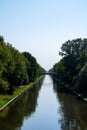 View on Beatrix canal near Eindhoven in sunny day Royalty Free Stock Photo