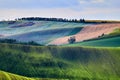 View of beautiful agicultural fields and autumn trees.South Moravia, Czech Republic Royalty Free Stock Photo