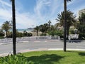 View of the beautiful beach in Benalmadena in Spain Royalty Free Stock Photo