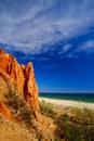 View on the beautiful beach the Praia da Rocha Baixinha Nascente. Region Faro, Algarve, Portugal Royalty Free Stock Photo