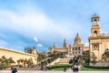 View of the beautiful buildings of Montjuic
