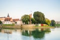 Riverside Chalon-sur-SaÃÂ´ne, France Royalty Free Stock Photo