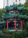 Chinese gardens, in the Wong Tai Sin temple in Hong Kong Royalty Free Stock Photo