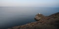 view of the beautiful church of Kastro on the greek island of Sifnos in the Cyclades Royalty Free Stock Photo