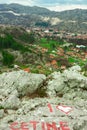 View of the beautiful city of Cetinje in the mountains of Montenegro Royalty Free Stock Photo