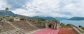 View of the beautiful city of Herceg Novi and the Bay of Kotor from Kanli Kula Fortress Royalty Free Stock Photo