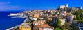 View of beautiful coastal town Gaeta. Landmarks of Italy, Lazio Royalty Free Stock Photo