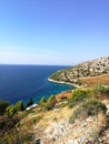 View of the beautiful coastline of isle brac, croatia.