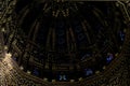 View of the beautiful dome inside the building of the Mausoleum of Mohammed V. Rabat, Morocco Royalty Free Stock Photo