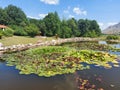 Garden of the guest house Conacul Secuiesc, Romania. Royalty Free Stock Photo