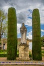 View of the beautiful gardens of the Alcazar de los Reyes Cristianos