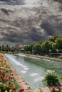 View of the beautiful gardens of the Alcazar de los Reyes Cristianos