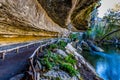 A View of Beautiful Hamilton Pool, Texas, in the Fall. Royalty Free Stock Photo