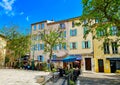 view of the beautiful hilltop town of Tourrettes-sur-Loup-sur-Loup in the south of France Royalty Free Stock Photo