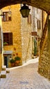 view of the beautiful hilltop town of Tourrettes-sur-Loup-sur-Loup in the south of France