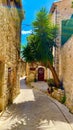 view of the beautiful hilltop town of Tourrettes-sur-Loup-sur-Loup in the south of France