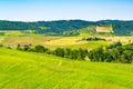 View of the beautiful hilly tuscan field Royalty Free Stock Photo