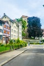 View of beautiful historical houses in the city center of the swiss town Arbon...IMAGE Royalty Free Stock Photo