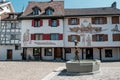 View of beautiful historical houses in swiss town Arbon Royalty Free Stock Photo