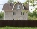 View of a Beautiful House Exterior and Front Door Seen on a Street in an English Town Royalty Free Stock Photo