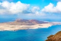 View on beautiful island Graciosa near Lanzarote,