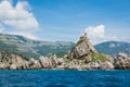 View of beautiful islets Katic Katich and Sveta Nedjelja with Royalty Free Stock Photo