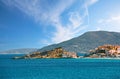 Kokkari village on Samos island on Greece Royalty Free Stock Photo