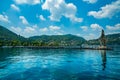 View of beautiful lake , Como lake , Italy