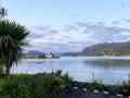 A view of the beautiful Loch Carron looking out from the small Scottish highlands town of Plockton,