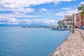 View of beautiful Loggos Harbor on Paxos Island, Greece