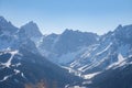 Idyllic kronplatz mountain range against clear blue sky in winter Royalty Free Stock Photo