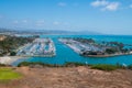 View of beautiful marina from above Royalty Free Stock Photo