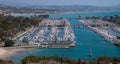 View of beautiful marina from above Royalty Free Stock Photo
