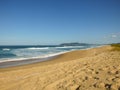 View of the beautiful Mocambique beach on a sunny day - Florianopolis, Brazil