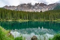 View of the beautiful Mount Latemar in Dolomites