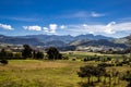 View of  the beautiful mountains of the municipality of La Calera located on the Eastern Ranges of the Colombian Andes Royalty Free Stock Photo