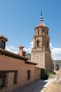 View of a Beautiful mudejar tower in Albarracin, Teruel, Spain. Royalty Free Stock Photo