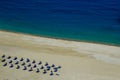 View of beautiful Myrtos beach on Kefalonia island, Greece Royalty Free Stock Photo