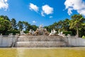 View of beautiful Neptune Fountain at Schonbrunn Palace Garden