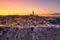 View of the beautiful old town of Matera Royalty Free Stock Photo