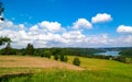 View of beautiful Ostrzyckie Lake, Kashubia, Poland Royalty Free Stock Photo