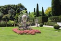 View of the beautiful park of the museum villa, French Riviera. Royalty Free Stock Photo