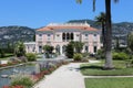 View of the beautiful park of the museum villa, French Riviera. Royalty Free Stock Photo