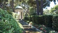 View of the beautiful park of the museum villa, French Riviera. Royalty Free Stock Photo